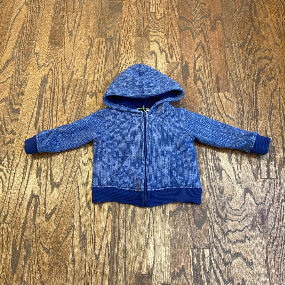 Toughskins blue zip up sweater with hood size 2t